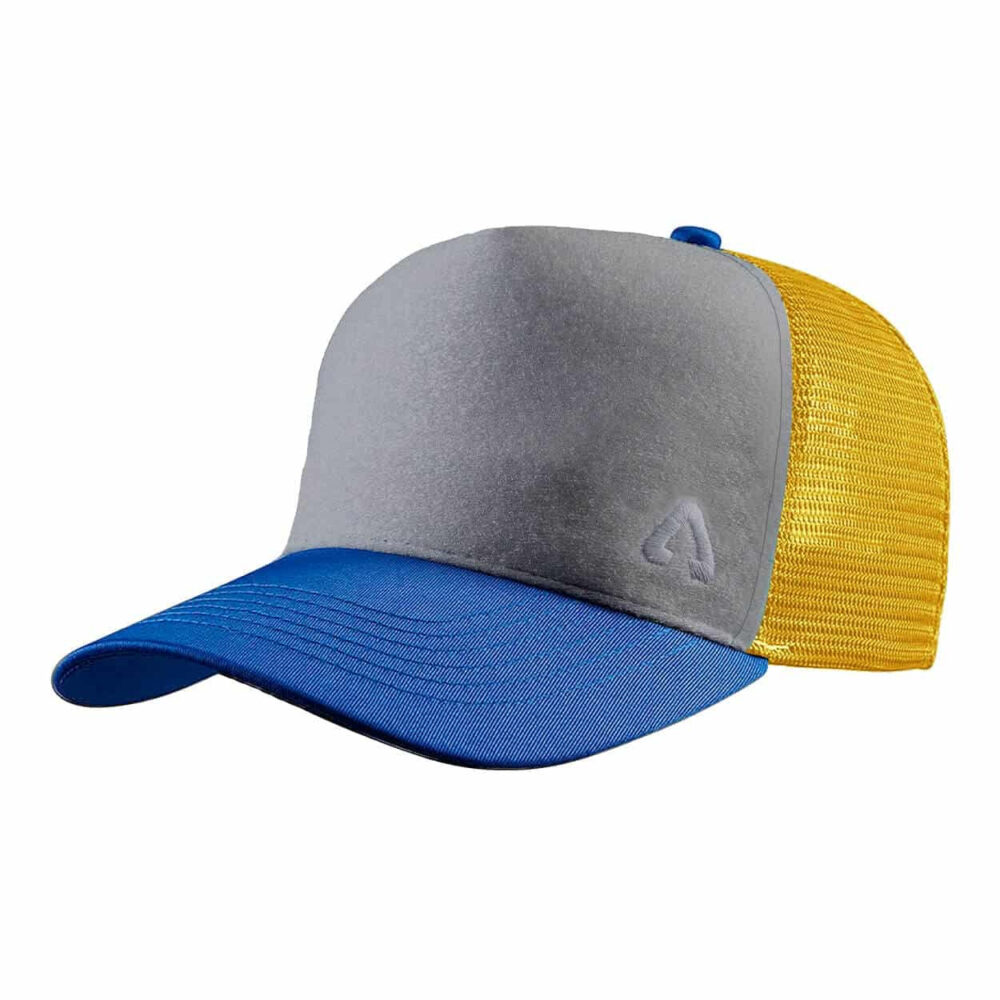 P.A.C. DIY Trucker Cap Blank Blue/Yellow